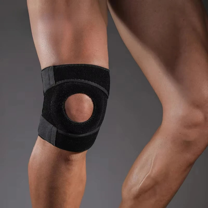Fitness knee pad, knee cap with adjustable knee support