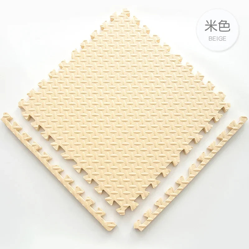 30*30cm Thicken Sports Gym Mat Protection EVA Leaf Grain Floor Mats Yoga Fitness Non-Slip Splicing Rugs Shock Room