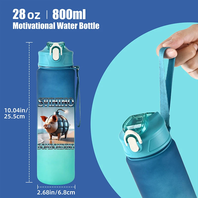 800ML Tralalero Tralala Straw Water Cup