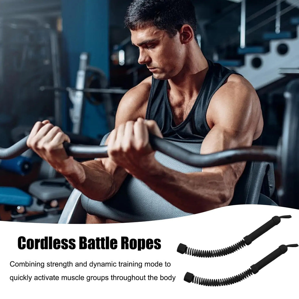 Heavy Battle Ropes Muscle Training Fitness Ropes Cordless Workout Equipment 2 Pieces For Women Men Athletes Adults Apartment