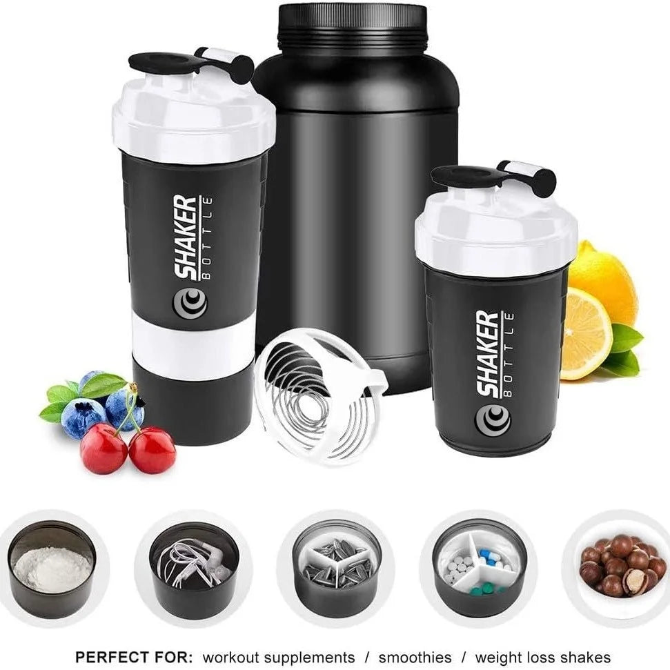 3 Layer Shake Cup Protein Powder Stirring Cup