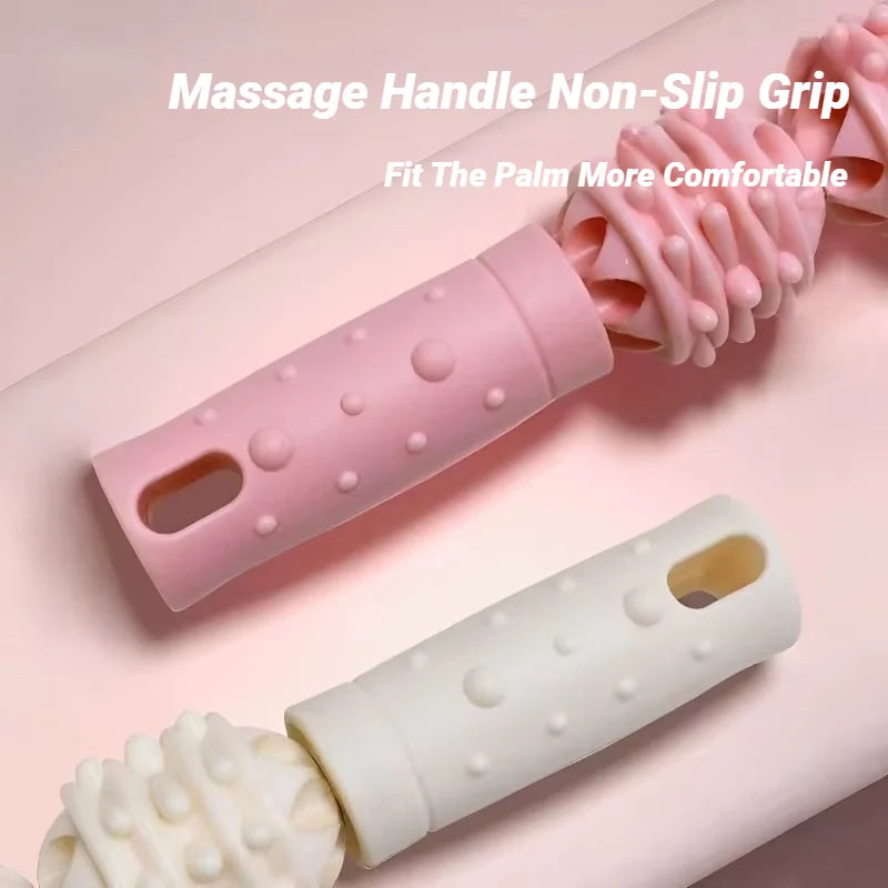 4 Ball Roller Muscles Massage Stick Relaxation Yoga Fitness Wolf Tooth Fascia For Calves Thighs Quadriceps Arms Forearms