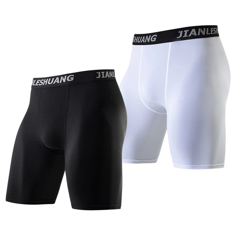 1/5 Pcs Men's Plus Size Black And White Long Sports Underwear