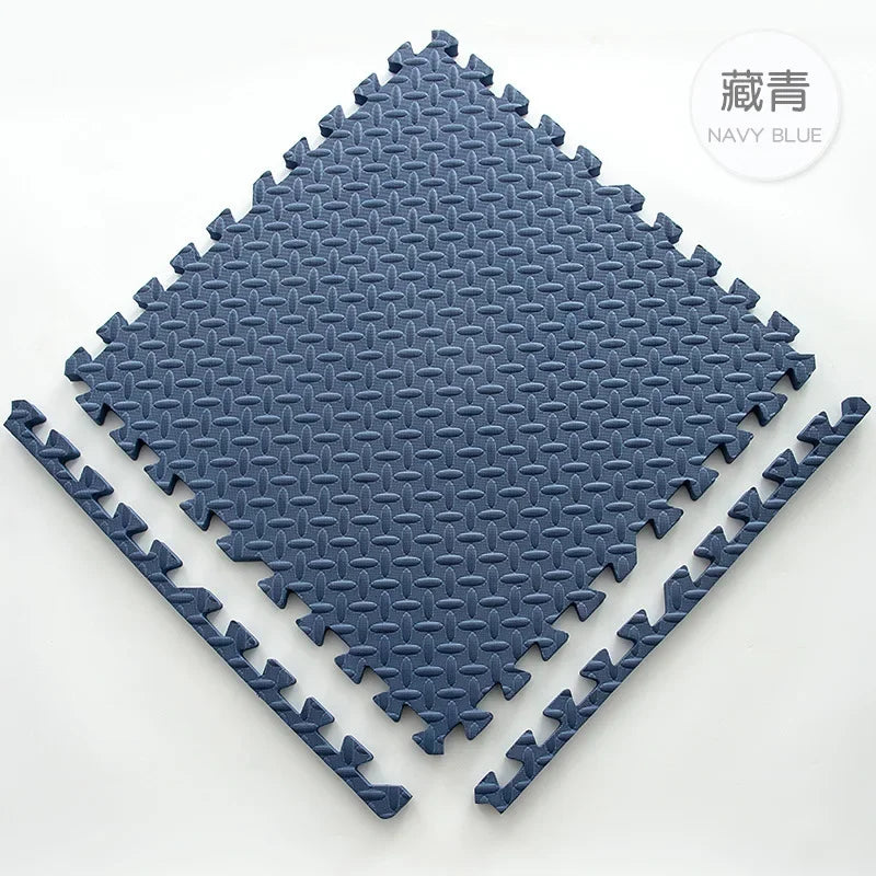 30*30cm Thicken Sports Gym Mat Protection EVA Leaf Grain Floor Mats Yoga Fitness Non-Slip Splicing Rugs Shock Room