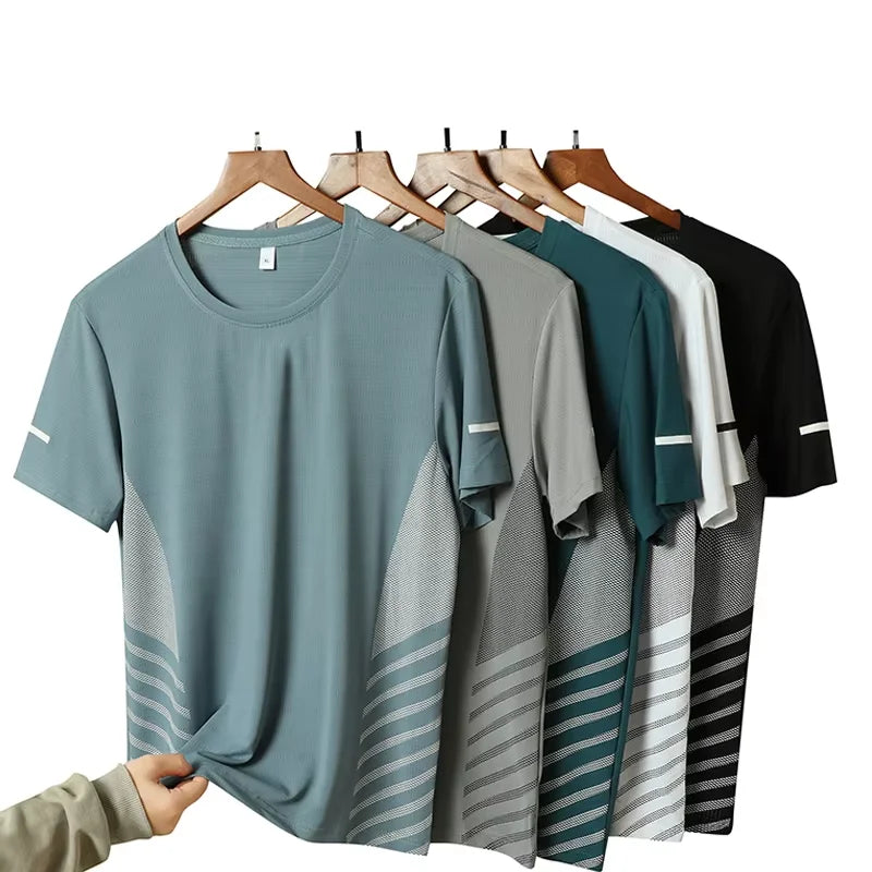 Running T-shirt Men Summer Ice Silk