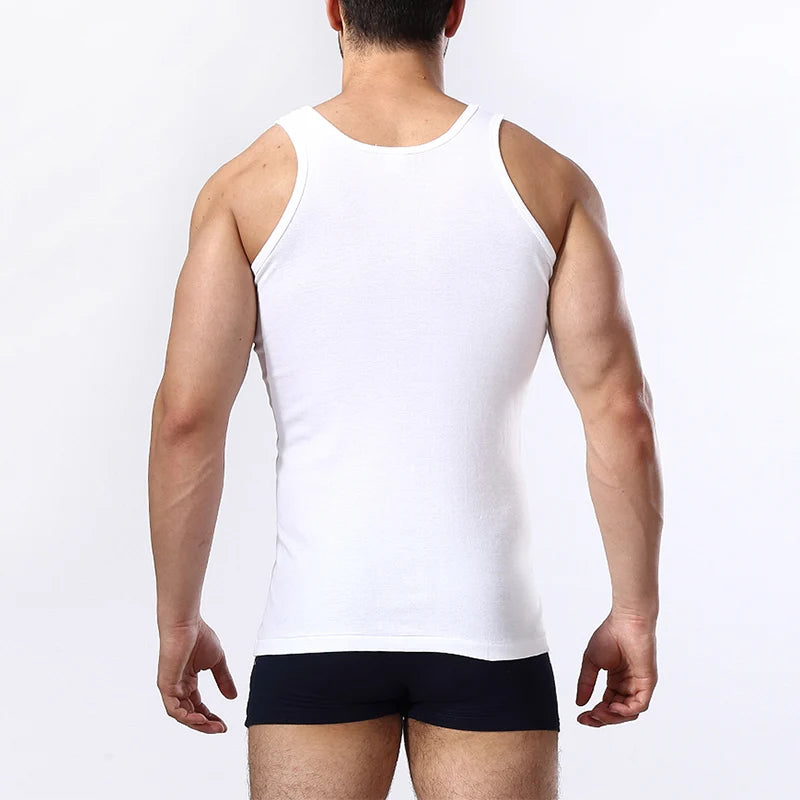 3/1 piece men's pure cotton vest fitness training jacket