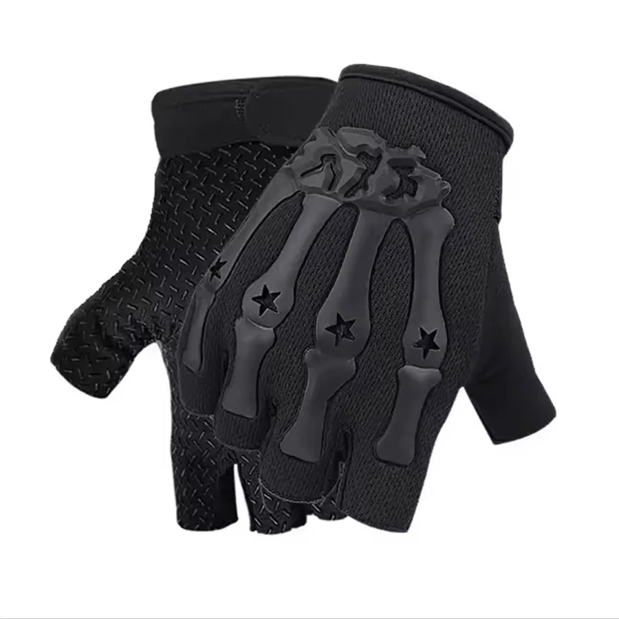 Outdoor cycling, half finger, men's and women's anti slip tactics, fitness, mountain climbing, fishing, half finger, bicycle glo