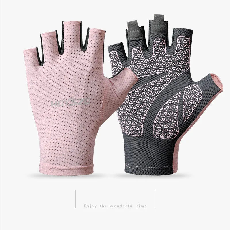 Professional Gym Fitness Breathable Anti-Slip Women Men Half Finger Summer Fishing Cycling Fingerless Gloves Female Bicycle Bike