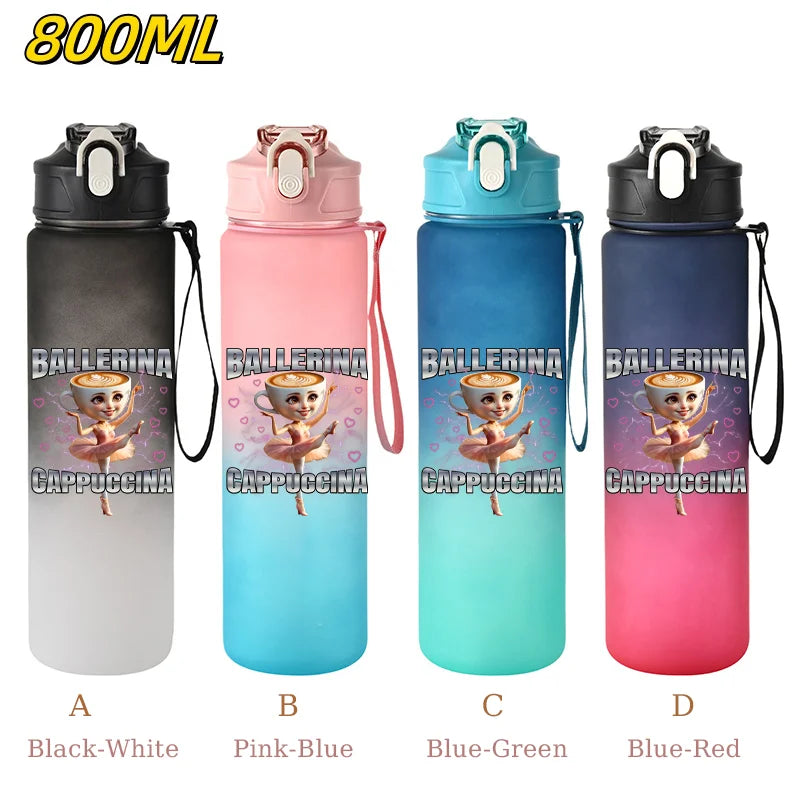 800ML Tralalero Tralala Straw Water Cup