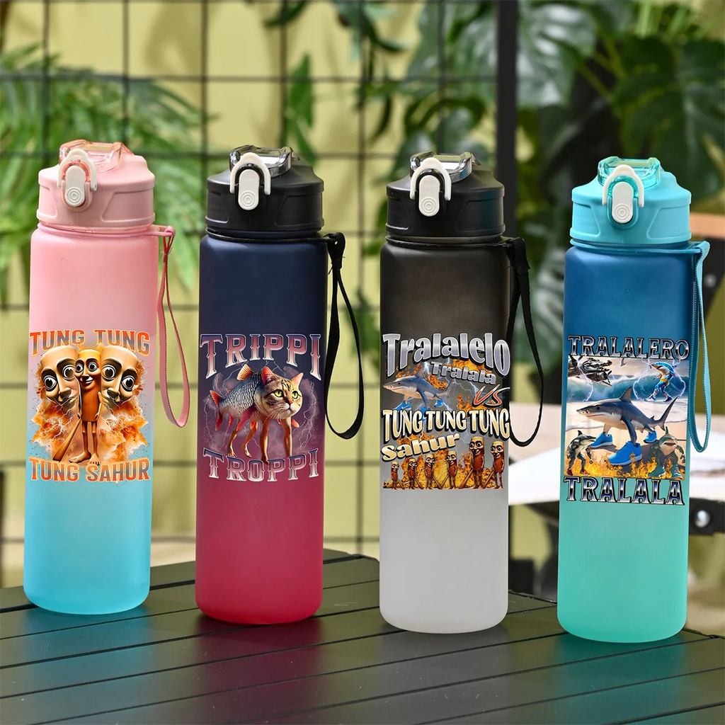 800ML Tralalero Tralala Straw Water Cup