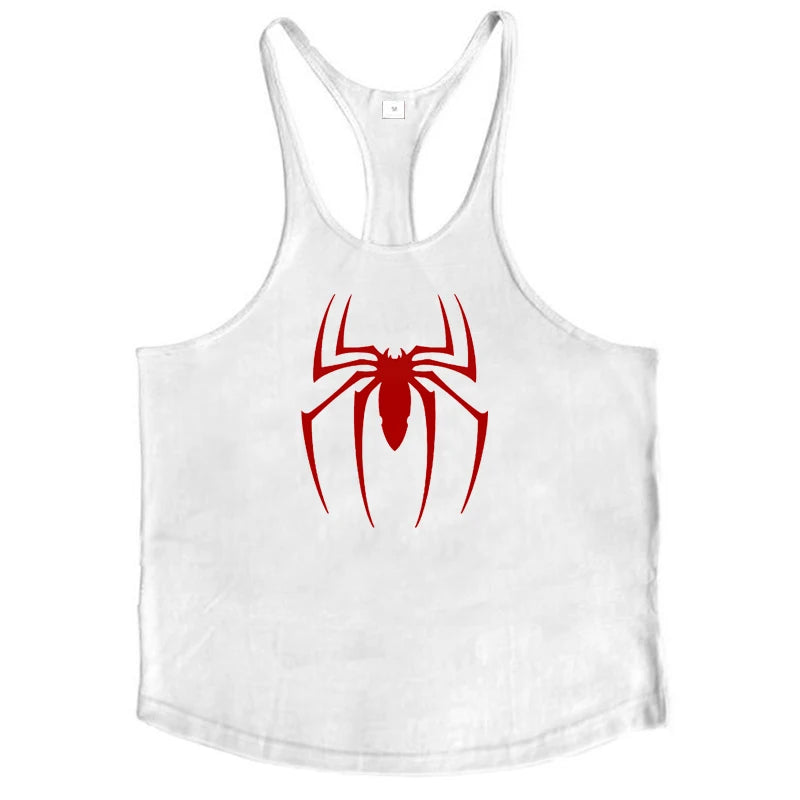 Red Spider Printed Sleeveless Y-back Tank