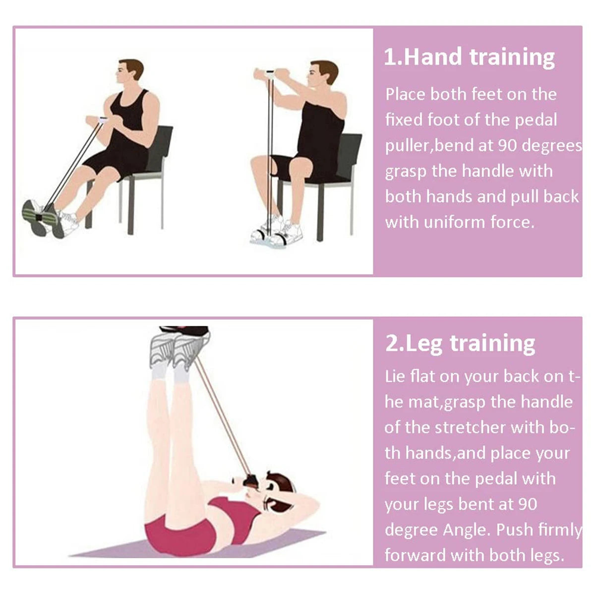 Four-Tube Tensioner Multi-Functional Household Fitness Yoga Abdominal Strengthening Elastic Band Tension Rope Sit-Up Assistive