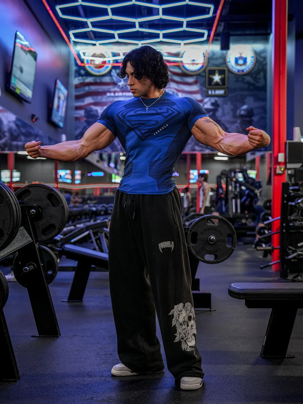 2025 New style Men's High Elastic Quick Dry Sports Shark T-Shirt