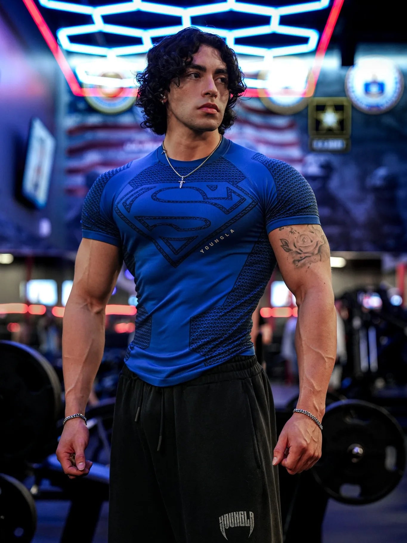 2025 New style Men's High Elastic Quick Dry Sports Shark T-Shirt