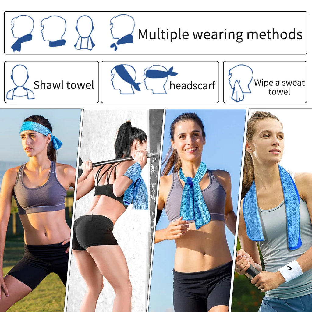 Portable Circular Silicone Wrapped Cooling Towel