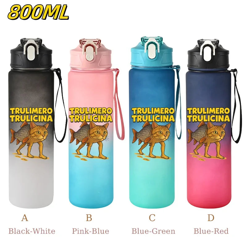 800ML Tralalero Tralala Straw Water Cup